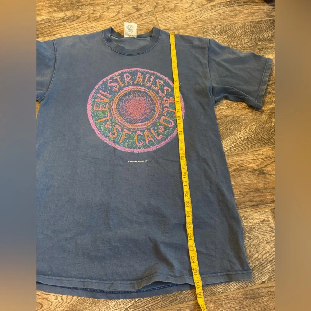 Vintage 1993 Levi's Strauss & Co blue Graphic Tee